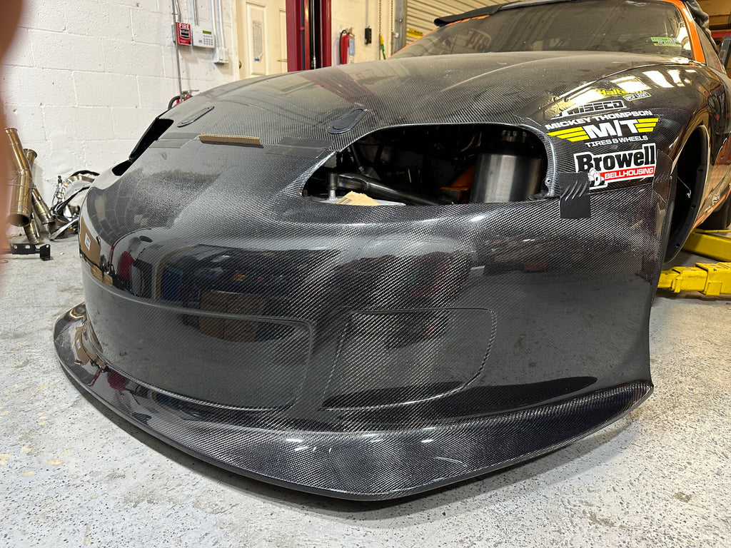 Grannas Racing spec Carbonetics carbon fiber drag Supra front bumper