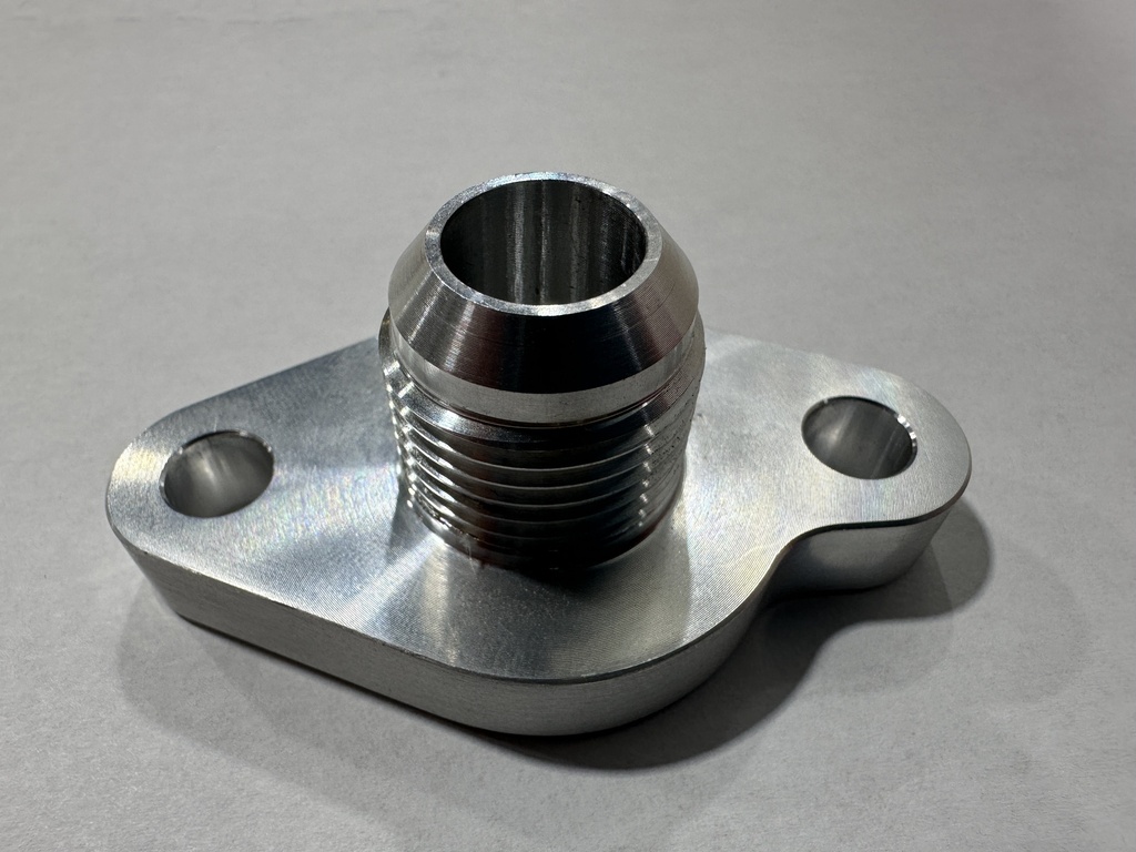 Billet Aluminum 2JZ -10AN turbo drain pan fitting with o-ring seal